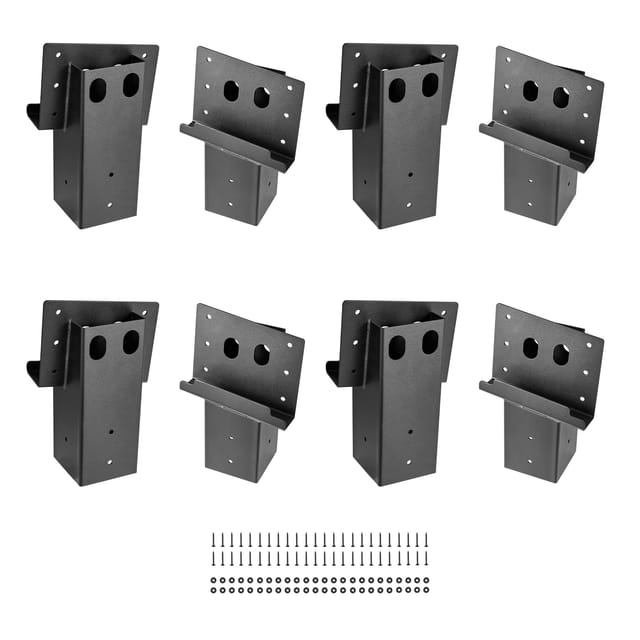 Vevor Halterungen Mit 8°-neigung, Plattformhalterung, Passend Für 88,9 X 88,9 Mm Holz, 1000 Kg Tragkraft, Hirschständerhalterung Für Hochsitze, Jagd-hochsitze, Schießbuden, 8 Stück