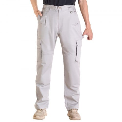 VEVOR Flammhemmende Hose für Herren, Größe L, Herren-Cargohose aus Baumwolle, flamm- & reißfest, mit mehreren Taschen, elastischer Taille,