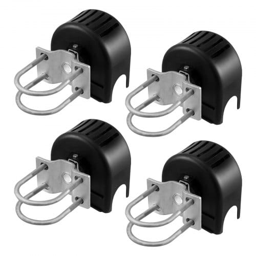 VEVOR Schiebetor-Set, Rolltor-Hardware-Set mit U-förmiger Radnut für freitragende Schiebetore und Rolltüren, Schiebetorrollen 4-Schienen-Räder mit Abdeckung, Hochleistungs-Gleitrolle, Schwarz