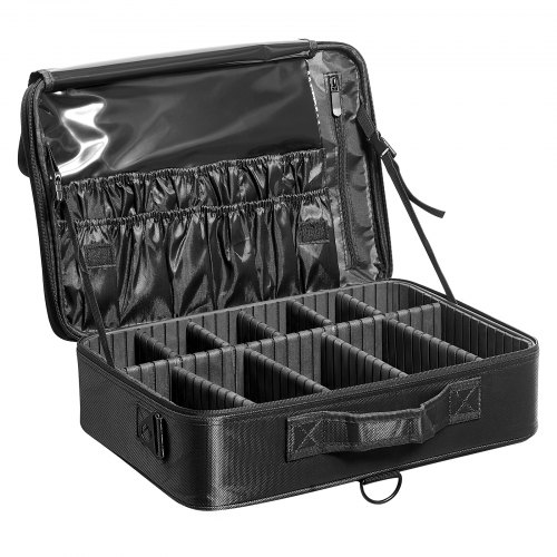 VEVOR Kosmetikkoffer mit 3 Schichten Stauraum Make Up Tasche aus Oxford-Stoffmaterial wasserdicht und verschleißfest Schminkkoffer Schminktasche Kosmetikbeutel Make-up-Organizer 460x300x125mm