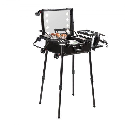VEVOR Kosmetikkoffer 1030 x 510 x 1360 mm Schminktasche ABS + MDF-Platte + Aluminiumrahmen Schminkkoffer Make-Up Koffer Ideal für Friseur-, Make-up-Studios, Hochzeits- oder Event-Make-up