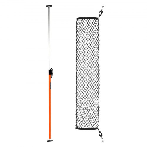 VEVOR Cargo Bar Ratschen Ladestange verstellbar 1016-1854 mm, Ladeflächenstange Ladestabilisator aus Stahl mit rutschfesten Fußpolstern mit Netz, ausziehbare Stützstange für Pickup Truck Minivan