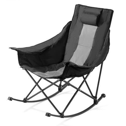 VEVOR Campingstuhl Beheizt 1030 x 920 x 950 mm, 3 Heizstufen, großer gepolsterter Klappstuhl, robuste Gartenstühle mit Tasche und Getränkehalter, Tragkraft 102 kg, tragbarer beheizter Stuhl für den Wintersport