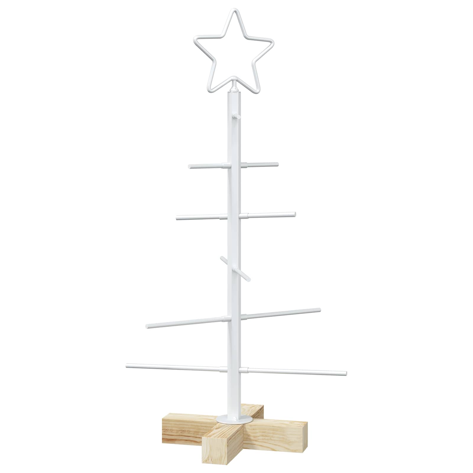 Metall-weihnachtsbaum Mit Ständer Kuopio 60 Cm Stahl Weiß Vidaxl