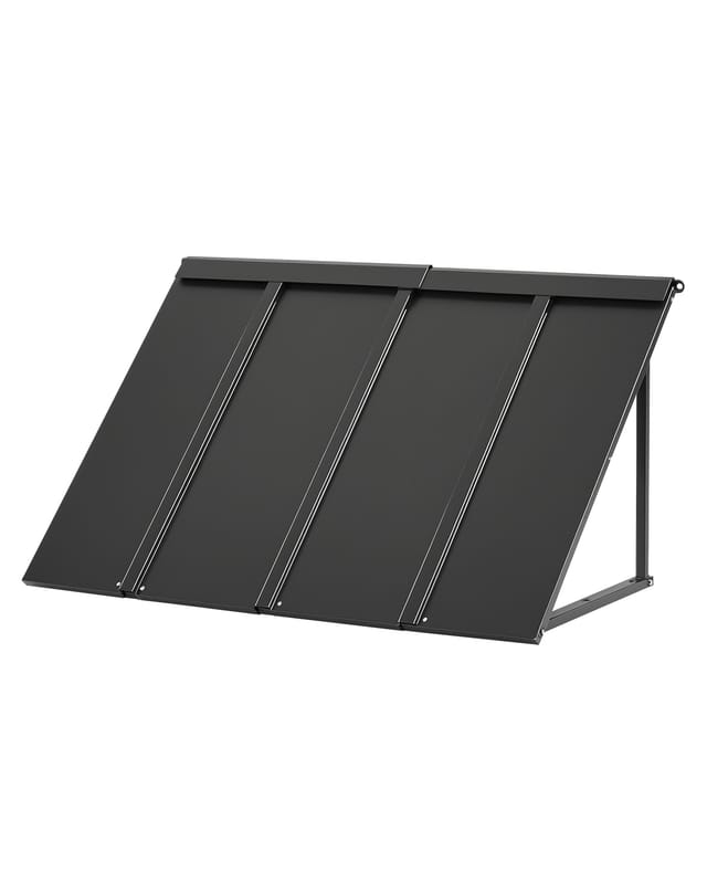 VEVOR Fenstermarkise 112,5x61x61 cm, Türvordach, Markisen, Überdachung mit dreieckigem Stahlrahmen für Türen, Außenregen & Schnee-Sonnenschutz für Türeingänge, Fenster, Veranden, Balkone