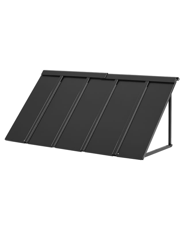 VEVOR Fenstermarkise 143x61x61 cm, Türvordach, stabile Markisen mit dreieckigem Stahlrahmen für Türen, Außenregen und Schnee, Sonnenschutz für Türeingänge, Fenster, Veranden, Balkone