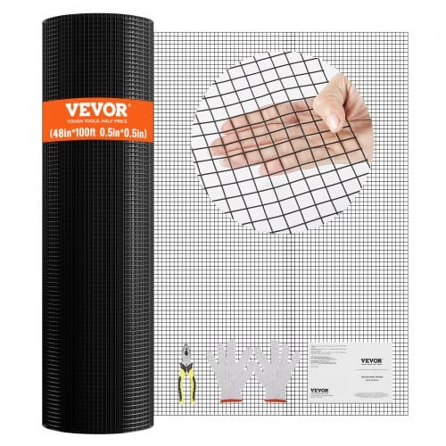 Vevor Maschendraht 1220 X 30480 Mm, 19 Gauge-maschendrahtzaunrolle, Vinylbeschichtetes Metalldrahtgeflecht Für Hühnerstallbarrieren, Kaninchen- Und Schlangenzäune, Geflügelgehege