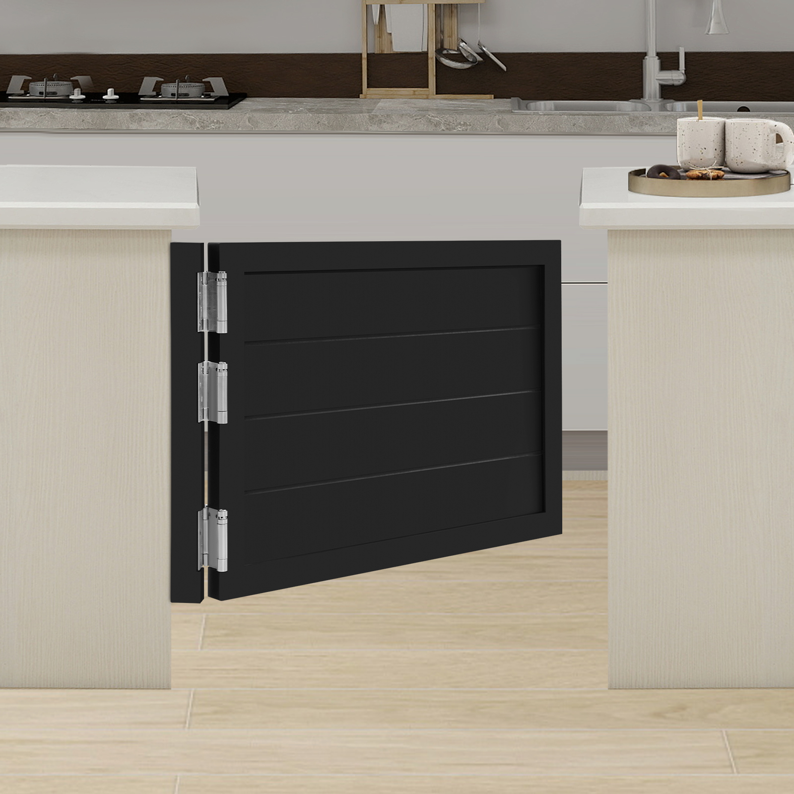Schwingtür, Innen-schwingtür Aus Massivholz, Café-schwingtür, Einzelne Tür, Selbstschließend, Küchentrennung, Halbtür (größe: B X H: 90 X 60 Cm)