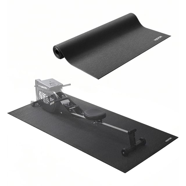 VEVOR Laufbandmatte für Teppichboden Bodenschutzmatte (760 x 1820 mm) für Sportgeräte 6 mm dick, Trainingsgerätematte für Laufbänder Heimtrainer Liegeräder, hochdichter PVC-Bodenschutz