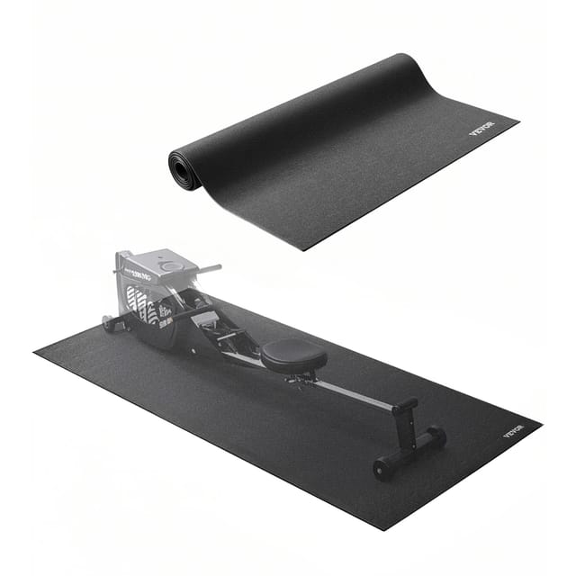 VEVOR Laufbandmatte für Teppichboden Bodenschutzmatte (760 x 1525 mm) für Sportgeräte 6 mm dick, Trainingsgerätematte für Laufbänder Heimtrainer Liegeräder, hochdichter PVC-Bodenschutz