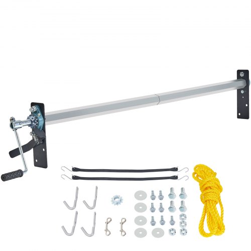 Vevor Planenroller-set Mit Handkurbel, 162,6 Cm Bis 264,2 Cm Breit, Aluminiumlegierung, Manueller Planenroller Auf Kabinenhöhe Für Muldenkipper Mit 17,8 Cm Schwammgriff, Perfekt Für Muldenkipper, Anhä