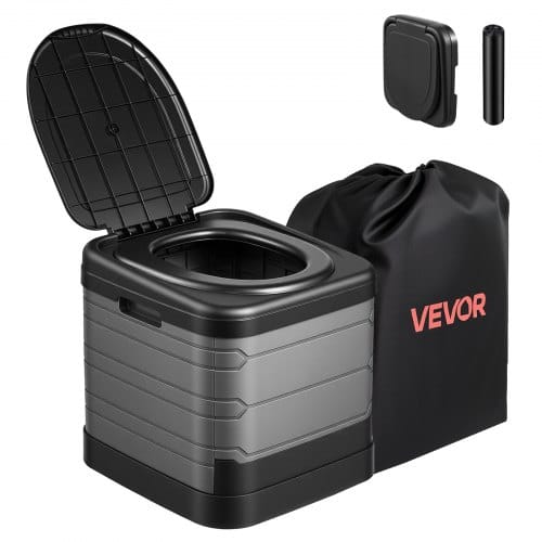 VEVOR Tragbare Campingtoilette 150 kg Belastbar, Mobile Toilette Faltbar für Erwachsene, Reisetoilette mit Tragetasche & Müllbeuteln, Geeignet für Wohnmobilreisen Camping Wandern Autofahren Ausflüge