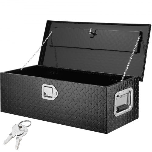 VEVOR 762 x 330 x 244 mm Werkzeugkasten für Lkw-Ladefläche, Abschließbar 64 L Truckbox Werkzeugbox Aufbewahrungs-Werkzeugkasten, 30 kg Tragfähigkeit Werkzeugkiste Organizer für Wohnmobil, PKW usw.