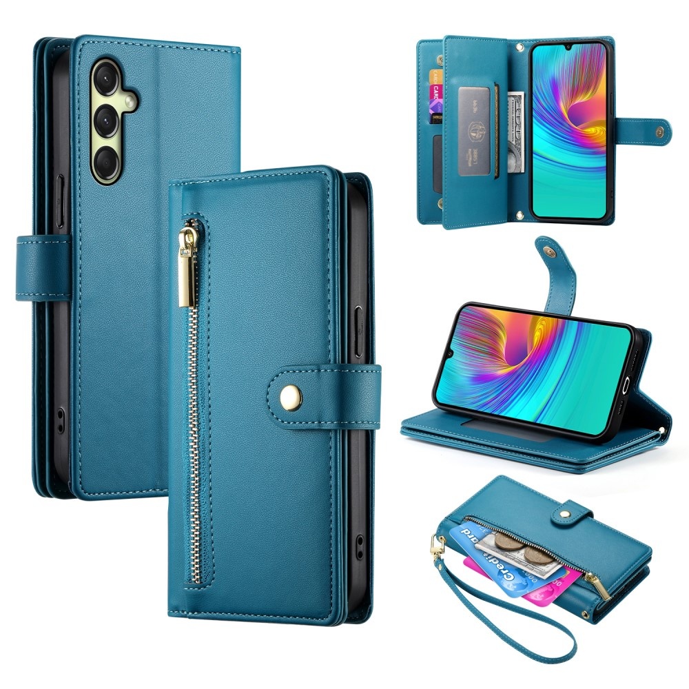 Kompatibel Mit Samsung Galaxy A16 / A26 5g Hülle Mit Kartenfach, Blau
