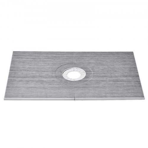 VEVOR Duschrand-Set, 1524 x 965 x 28 mm, großes Duschwannen-Set mit Zentralablauf, leichte EPS-Duschinstallationssets mit 2 wasserdichten Tüchern, Duschwannen-Neigungsstangen passend für Badezimmer