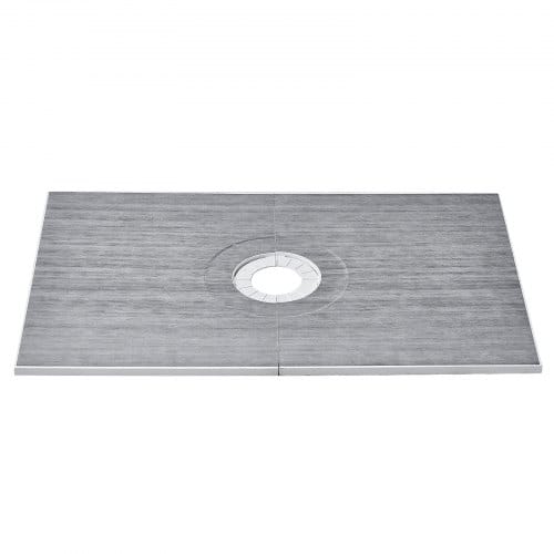 VEVOR Duschrand-Set, 1524 x 965 x 28 mm, großes Duschwannen-Set mit Zentralablauf, leichte EPS-Duschinstallationssets mit 2 wasserdichten Tüchern, Duschwannen-Neigungsstangen passend für Badezimmer