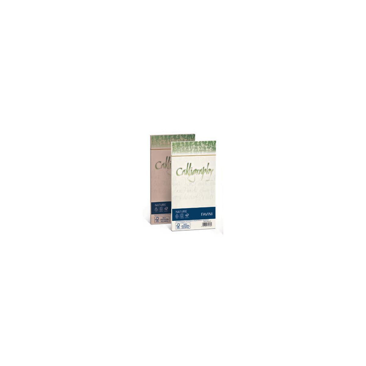 Favini Nature Calligraphy Briefumschlag Dl (110 X 220 Mm) Grau 25 Stück(e)