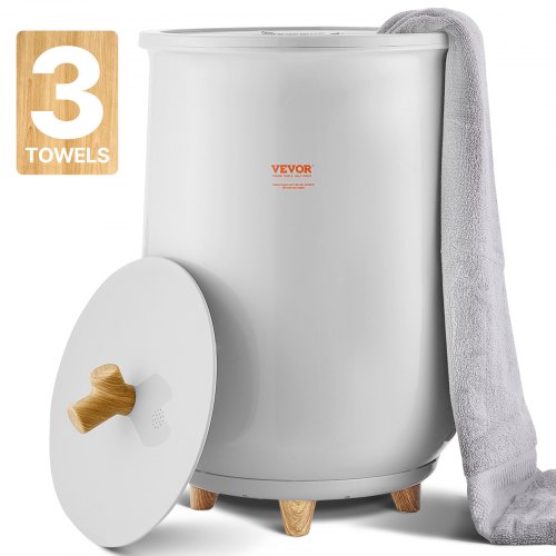 VEVOR Handtuchwärmer Eimer Wärmegerät 20 L mit LED-Licht & automatische Abschaltung & Temperatureinstellung, Towel Warmer für Spa Badezimmer Waschküche Grau, zum Erwärmen von Handtüchern
