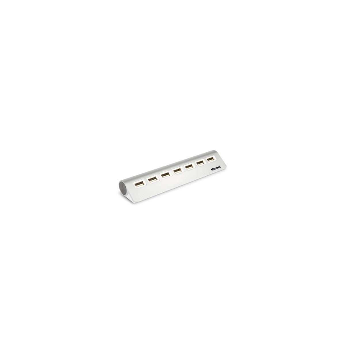 Hamlet Xhub7020al Schnittstellen-hub Usb 2.0 480 Mbit/s Aluminium