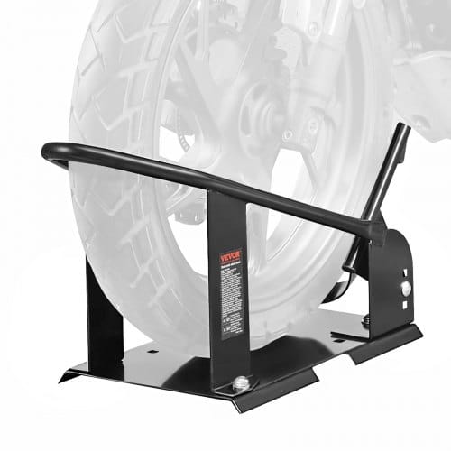 VEVOR Motorrad Radkeil, 816,5 kg Kapazität Radhalter, Hochleistungsstahl Motorrad Vorderradständer mit 3 verstellbaren Löchern, für 381–533,4 mm Off-Road Motorräder, Standard Motorräder