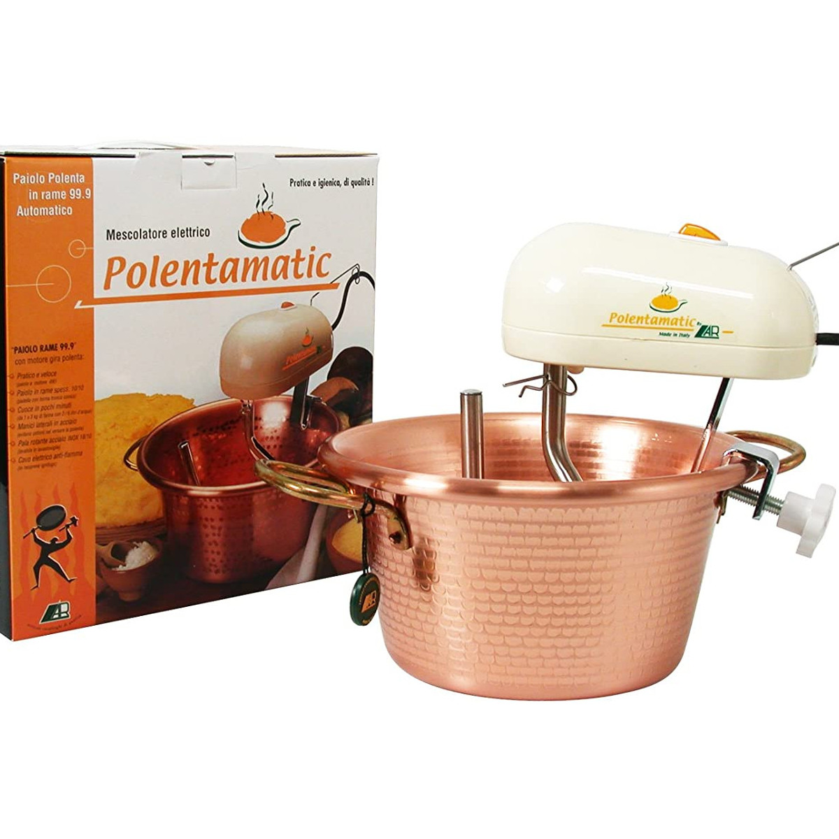 Lar Elektrischer Kupferkessel Polentamatic 30 Cm