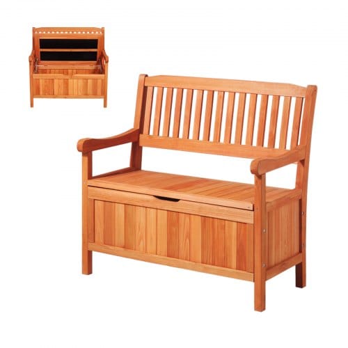 VEVOR Gartenbank, Truhenbank mit Stauraum, Aufbewahrungsbank, Tragkraft bis zu 328 kg, Gartensitzgelegenheit & Veranda-Dekoration, für Terrasse, Garten, Balkon, 106,5x58,5x90,1 cm