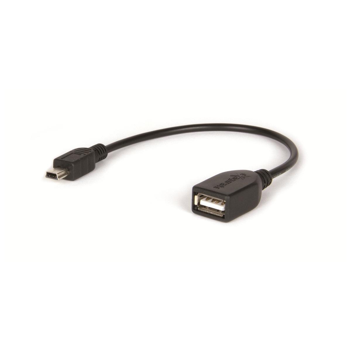 Hamlet 0.15m Usb 2.0 - Mini-usb 2.0 A F/m Usb Kabel 0,15 M Mini-usb A Usb A Schwarz
