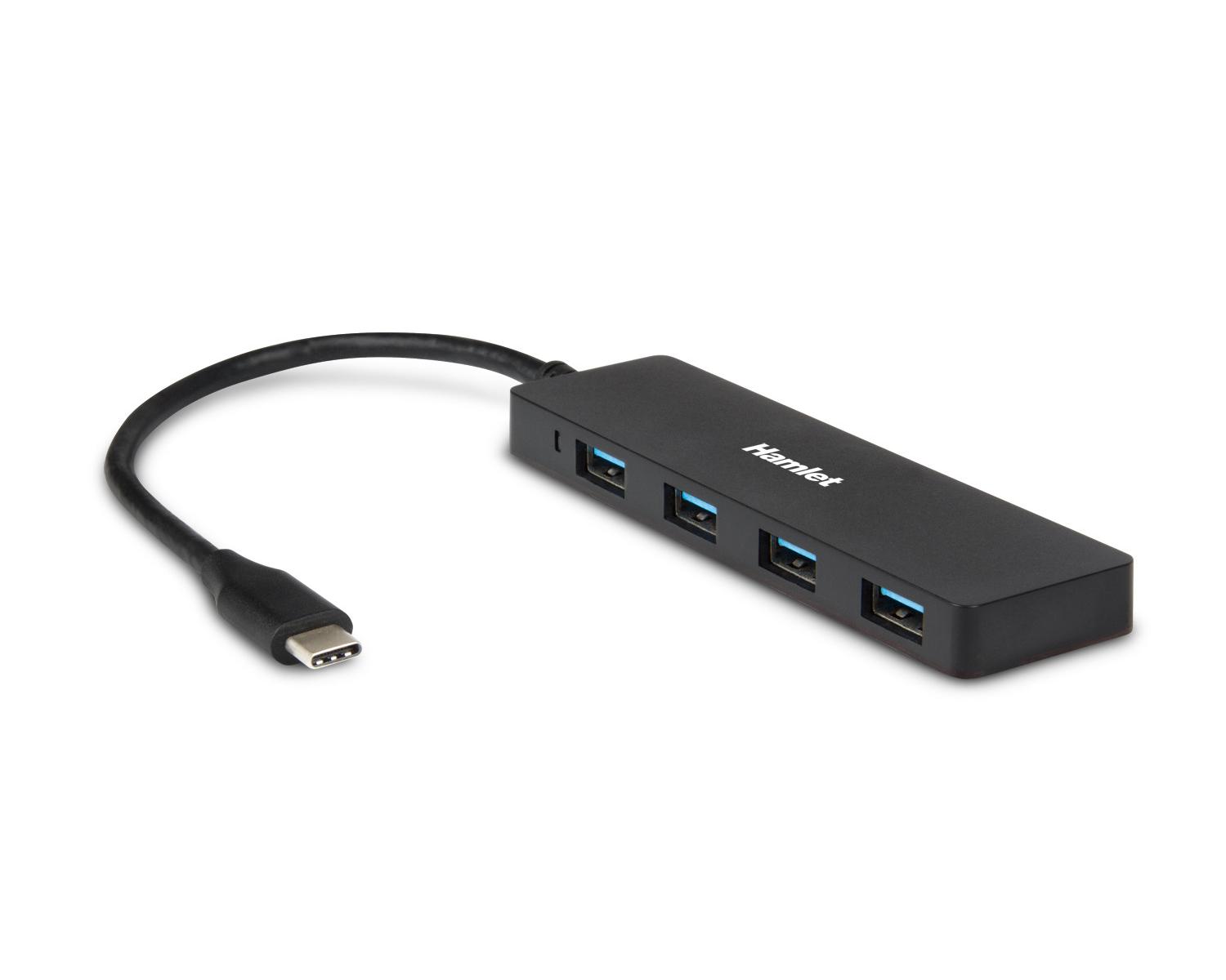 Hamlet Xhub4031tc Schnittstellen-hub Usb 3.2 Gen 2 (3.1 Gen 2) Type-c 5000 Mbit/s Schwarz