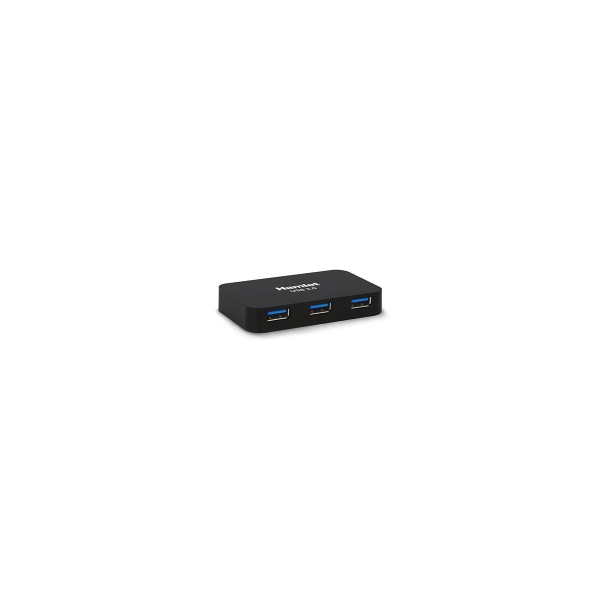 Hamlet Xhub430bkpw Schnittstellen-hub Usb 3.2 Gen 1 (3.1 Gen 1) Micro-b 5000 Mbit/s