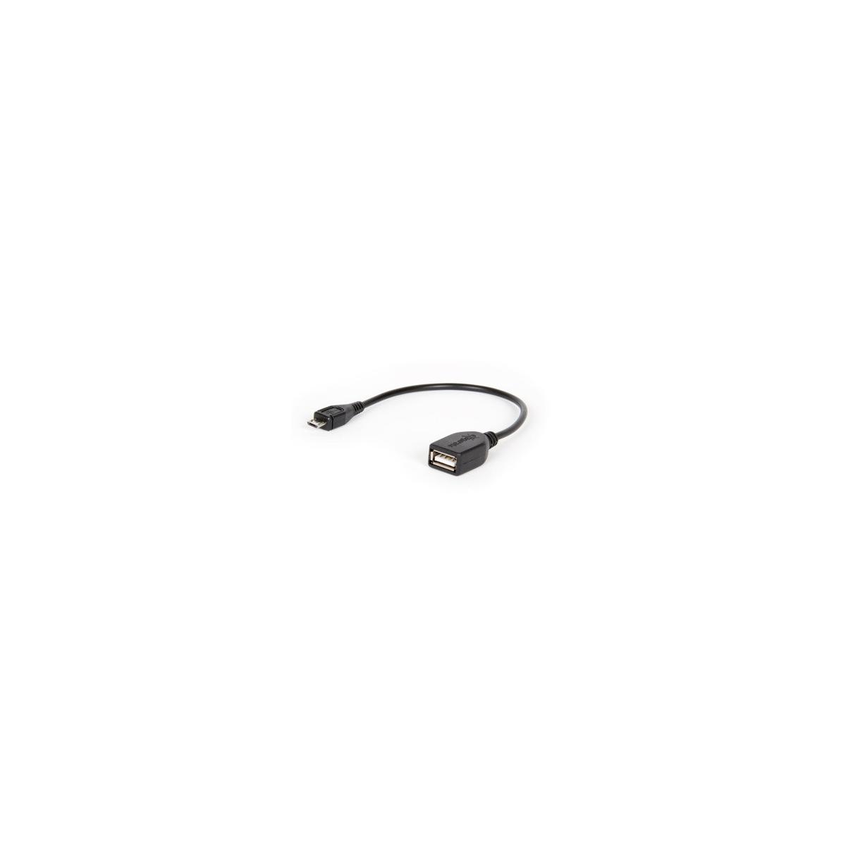 Hamlet Micro Usb-usb M-f 0.15m Usb Kabel Usb 2.0 0,15 M Micro-usb A Usb A Schwarz