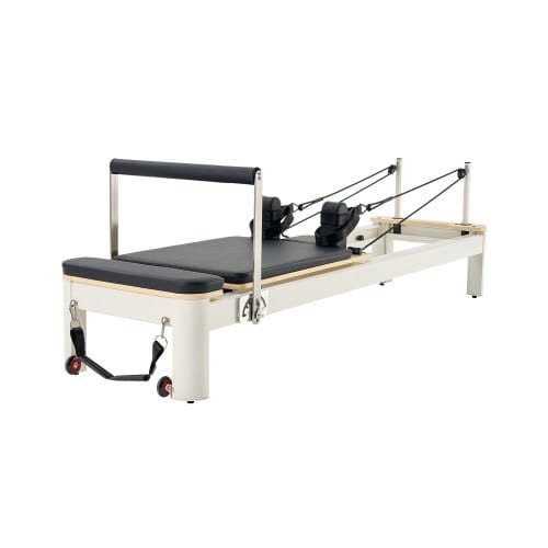 VEVOR Pilates Reformer Maschine Pilates-Bett aus Aluminium mit Sitzbox & doppeltem Widerstand – Feder & Kordel, für Fortgeschrittene & Anfänger, Heim-Fitnessstudio Gerät bis zu 181,44 kg