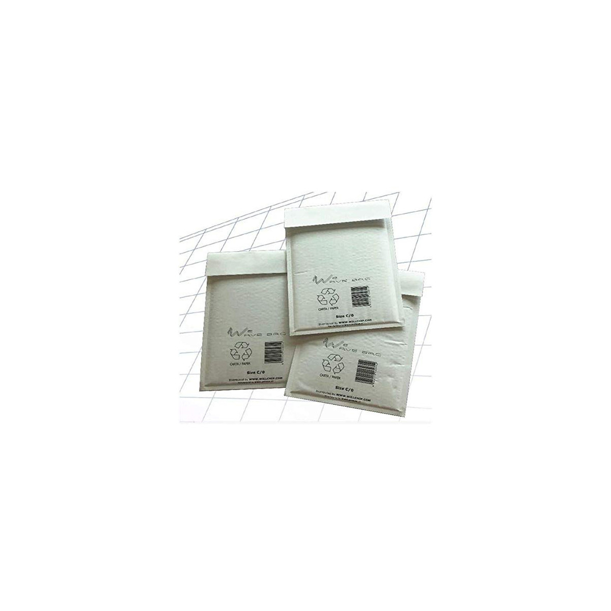 Wewave Kraftpapier-umschläge Mit Wellenpapierpolsterung, 24 X 33 Cm, Weiß – 10er-packung