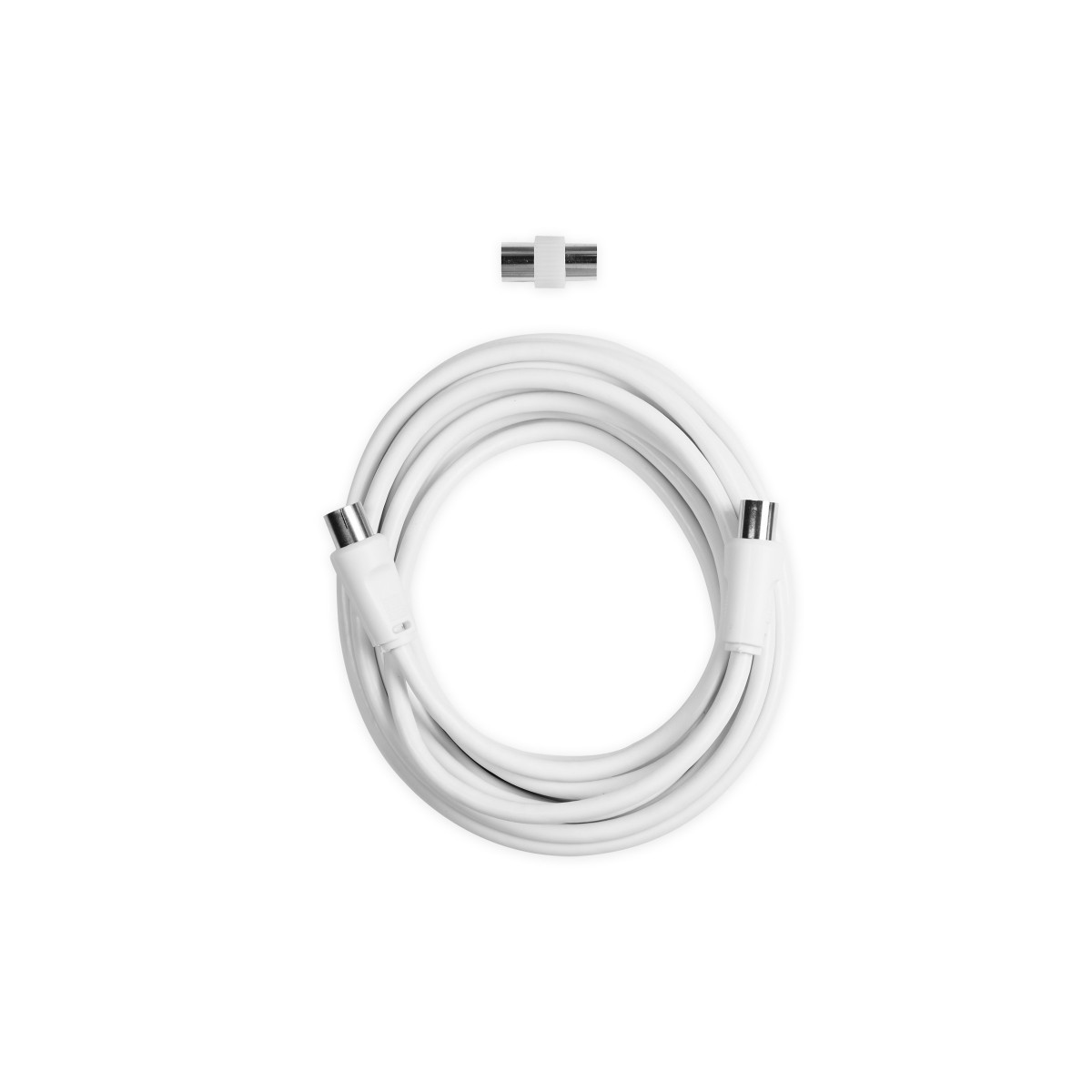Ekon Ecan50mfw Koaxialkabel 5 M 9.5 Mm Weiß