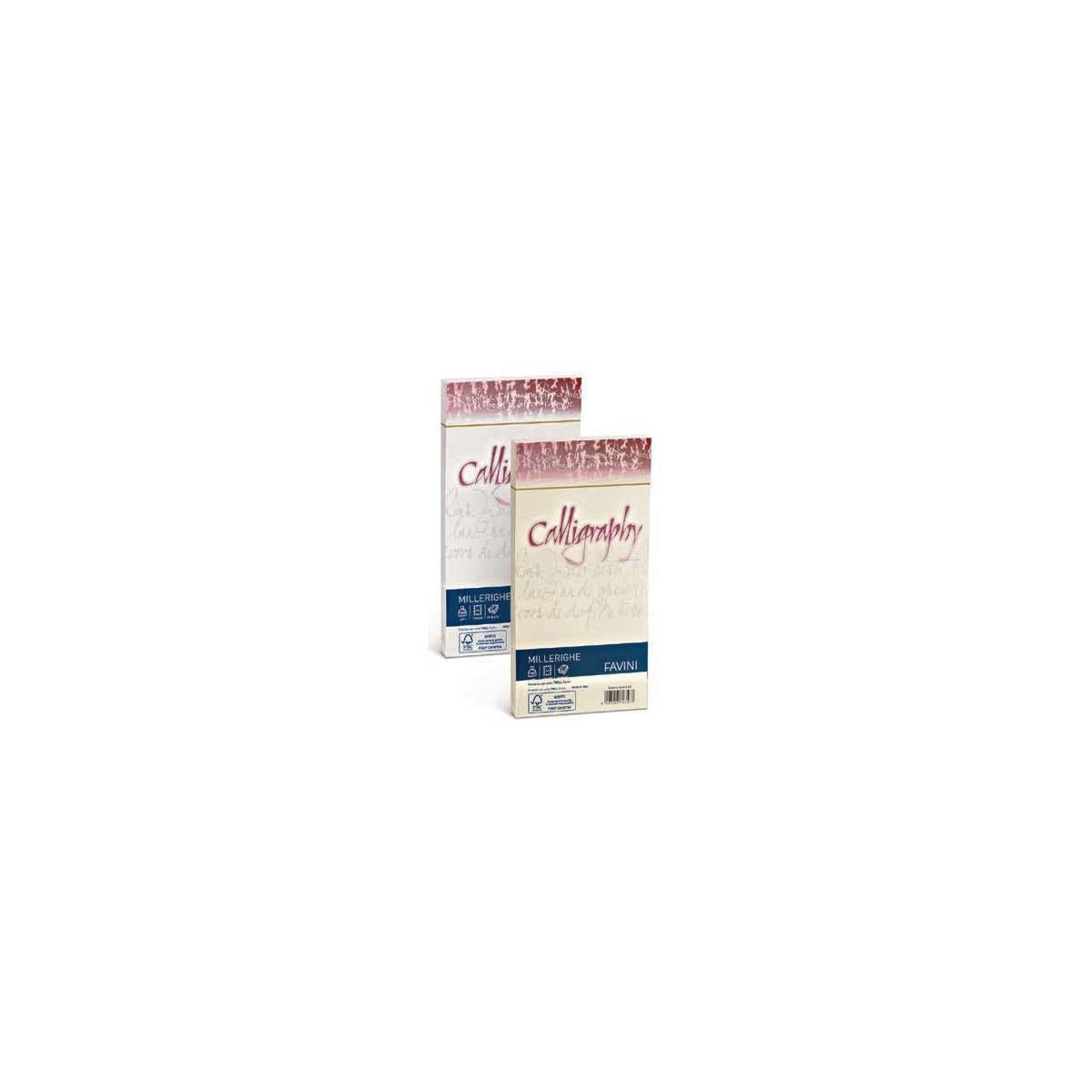 Favini Millerighe Calligraphy Briefumschlag Dl (110 X 220 Mm) Weiß 25 Stück(e)