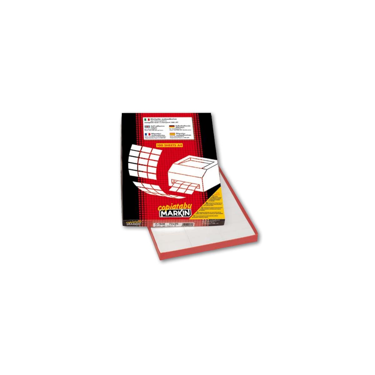 Markin A464 Selbstklebendes Etikett Kreis Dauerhaft Weiß 200 Stück(e)