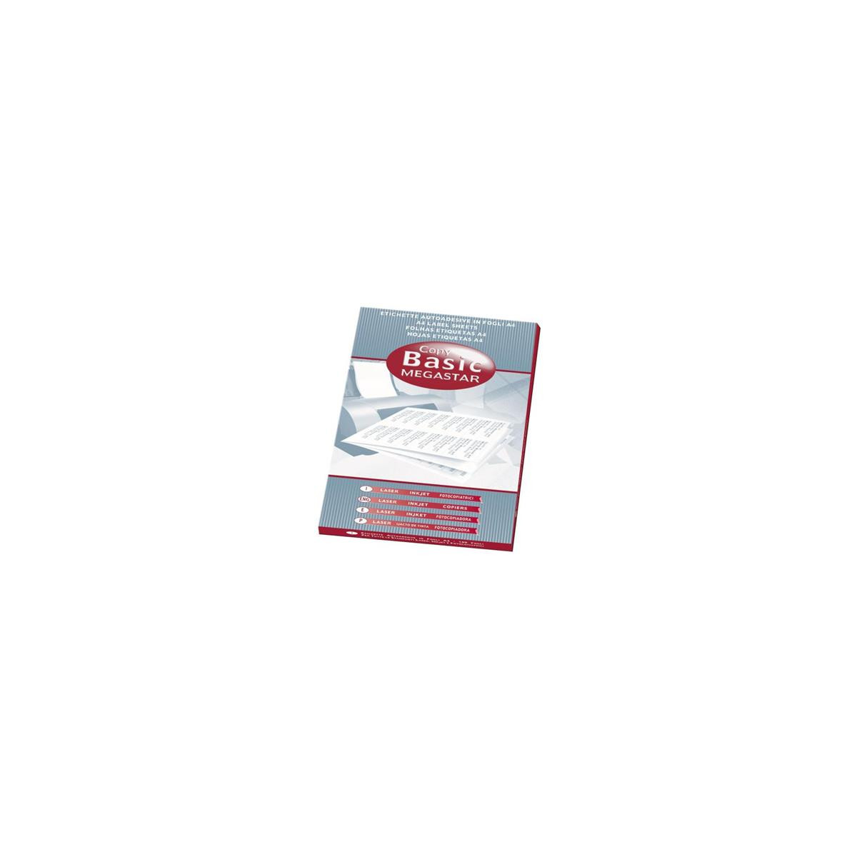 Megastar Selbstklebeetiketten Weiß Lp4ms-200142 200x142 Mm A4 Laser Inkjet 200 Stk.