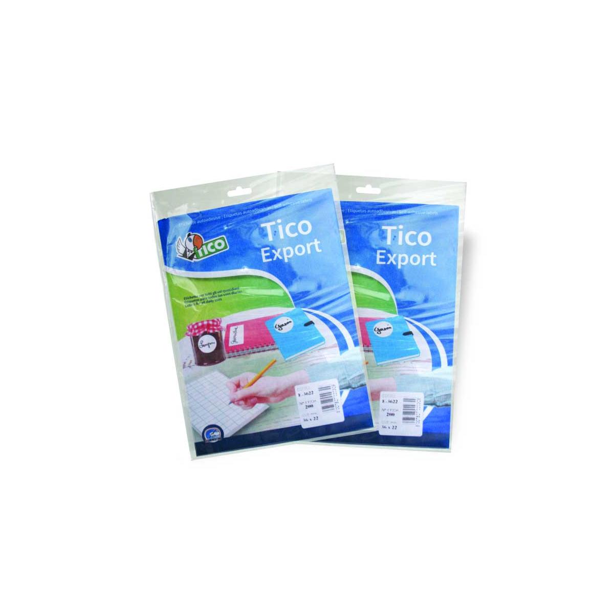 Tico E-150115 Selbstklebendes Etikett Rechteck Dauerhaft Weiß 10 Stück(e)