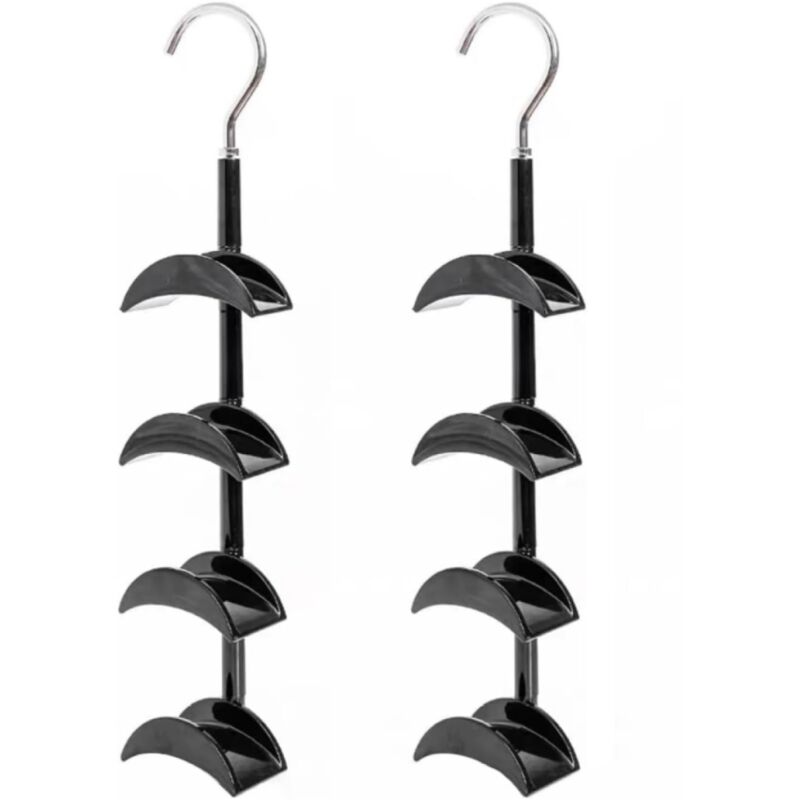 Set Mit 2 Um 360° Drehbaren Handtaschenorganizern Für Taschen, Krawatten, Hüte, Gürtel, Schals (2 Stück, Schwarz)