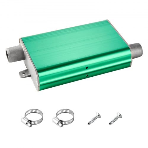 VEVOR Dieselheizungsschalldämpfer Abgasschalldämpfer Set mit 2 Klemmen & Schrauben, Aluminiumlegierung, Standheizungs-Geräuschreduzierer für 2 kW / 5 kW / 8 kW Standheizung