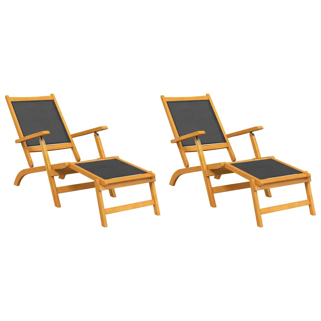 Maison Exclusive - Garten-liegestühle 2 Stk. Massivholz Akazie Un