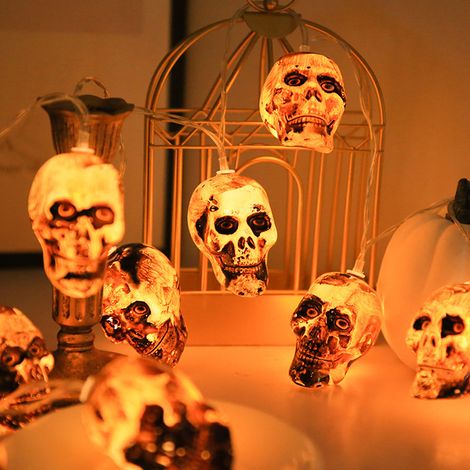 Guirlandes Leuchtend D'Halloween, Décorations D'Halloween Effrayantes, Décorations Für Fête, Cour Und Garten