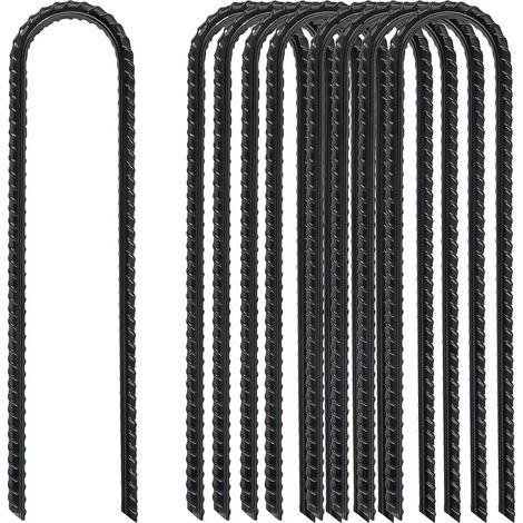 8 Sardines Fixation Stahl Galvanisé, 30cm Camping Crochets Piquets Tente Sol Aus U Robustes, Trampoline, Balançoire,