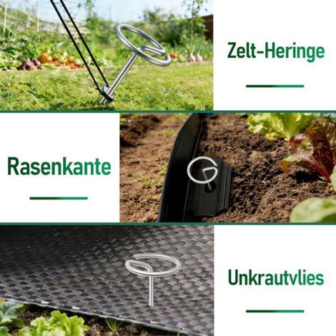 Sardine Anti-mauvaises Herbes - Stahl Galvanisé - 15 Cm - Tête Ronde - Set Von 100 – Zuverlässig Und Benutzerfreundlich