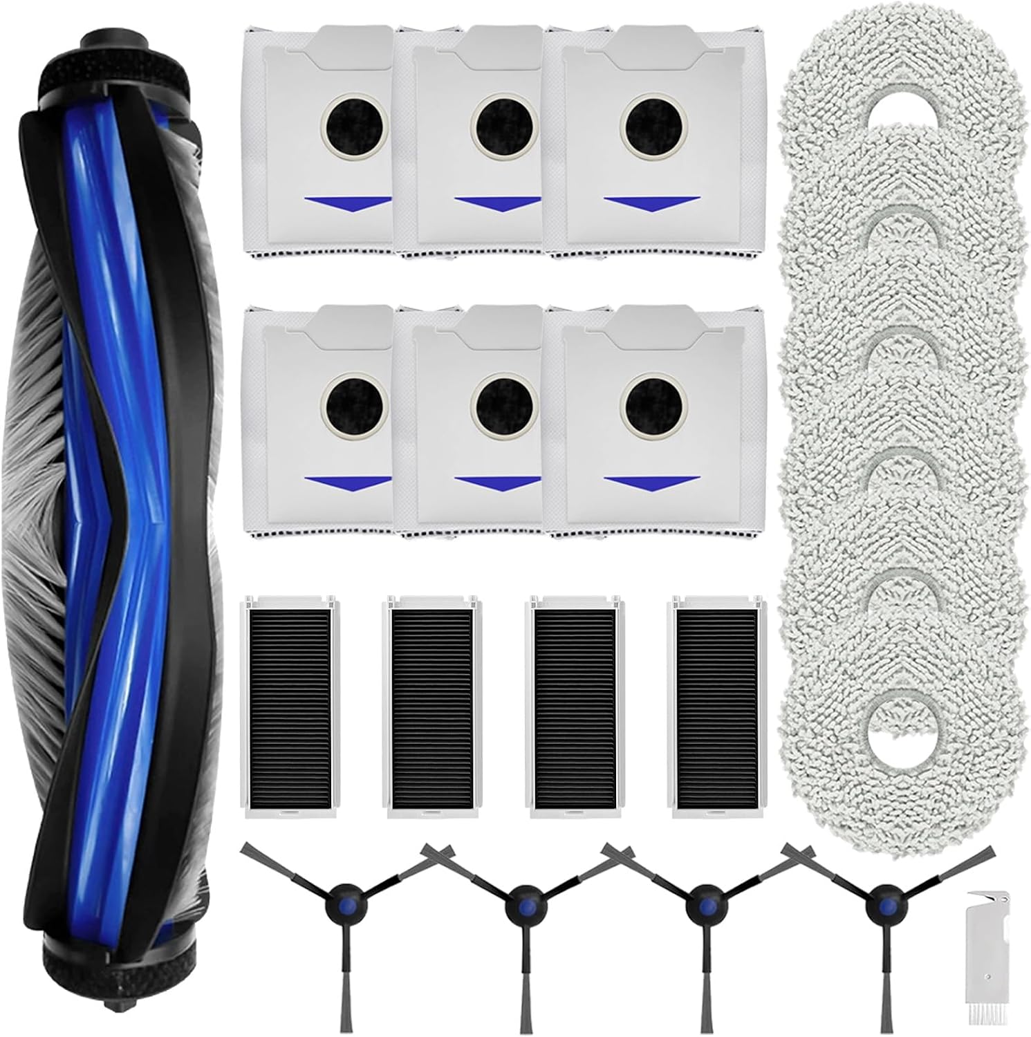 Set D'Zubehör Für Ecovacs Deebot N30 Pro Omni/ N30 Pro/ N30 Omni, Stück Ersatz 1 Bürste Principale, 6 Serpillières,