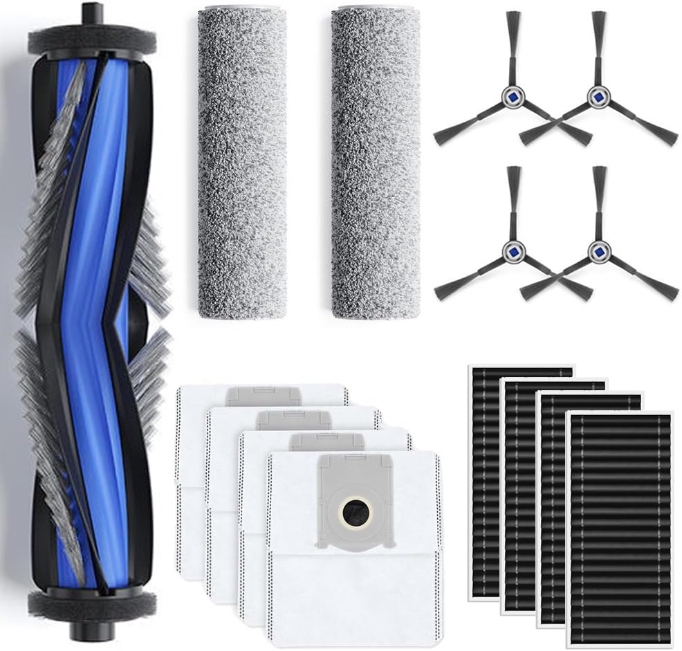 Set D'Zubehör 15 Stück Für Ecovacs Deebot X8 Omni/x8 Pro Omni, 1 Bürste Principale Aus Gummi, 4 Filter, 2 Tücher, 4