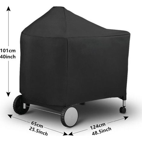 Schutzhülle Grill Wasserdicht，124 X 65 X 101 Cm，schwarz – Zuverlässig Und Benutzerfreundlich – Hochwertige Verarbeitung
