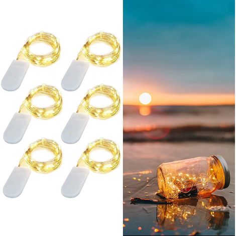 Lichterkette Piles, (7 Pices) Farbe Warm 1m 10pcs Led Lichterkette Aus Draht Cuivre Ip65 Tanche Mini Guirlande Led