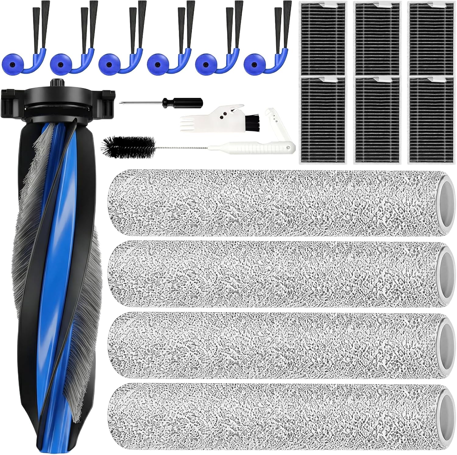 X12 Omnicyclone Zubehör Für Ecovacs Deebot X12/t90 Pro Omni, Set 20 Stück:1 Bürste Principale, 4 Abstreifer