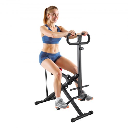 VEVOR Kniebeugenmaschine für tiefe Kniebeugen zu Hause, klappbares Trainingsgerät, Gesäßtrainer mit 2 hochfesten Widerstandsbändern, Heimtrainingsgerät für Gesäß und Beine, Glute Machine