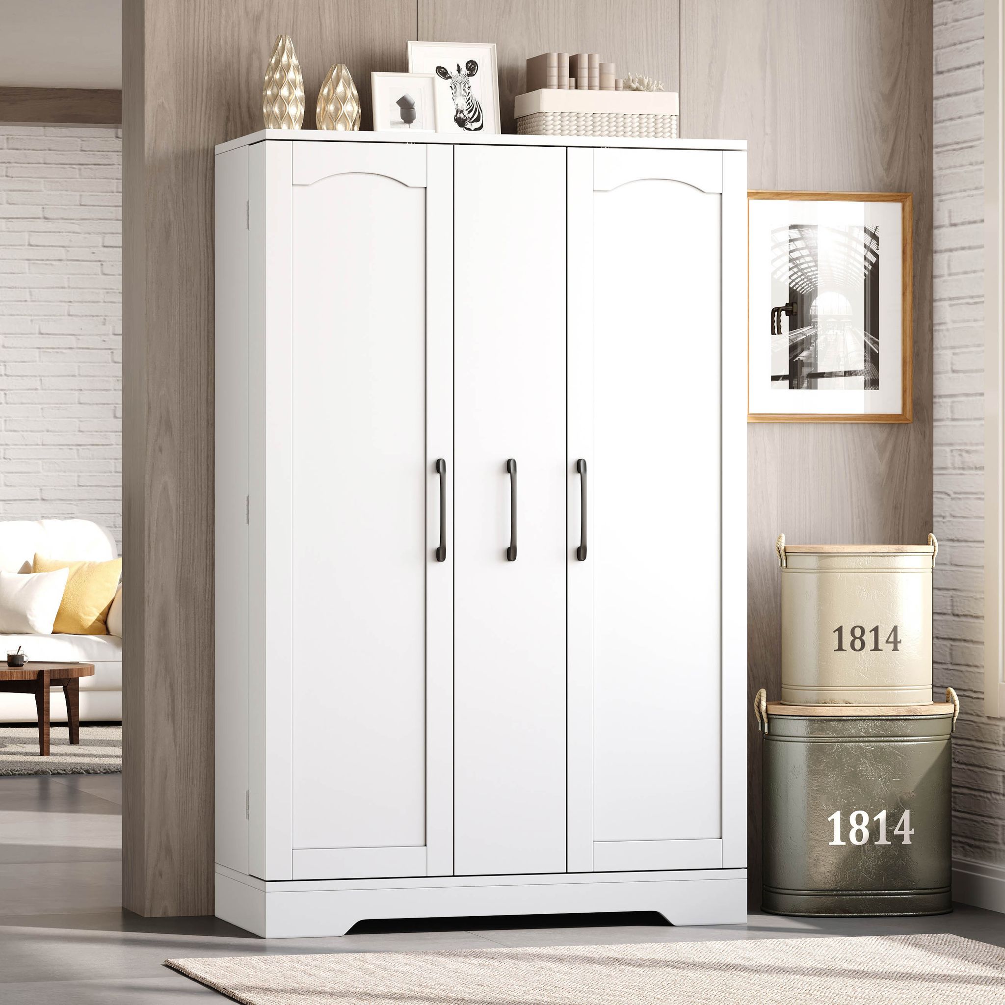 Küchenschrank Mit 2 Türen, Gewürzregalen Und 4-stufigem Vertikalauszug, Für Küche, Mdf Weiß, 120 × 78 × 35 Cm
